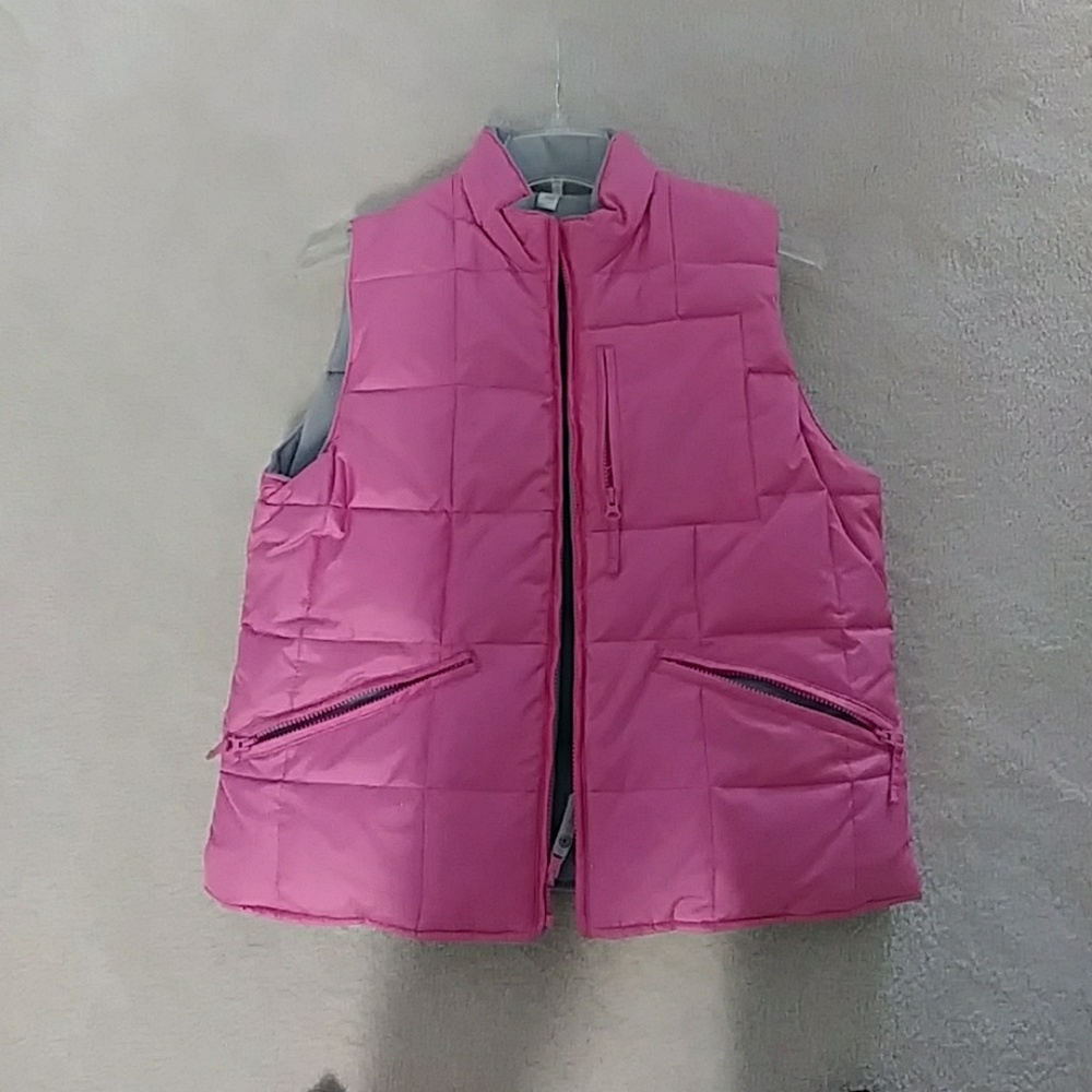 Pink puffer vest